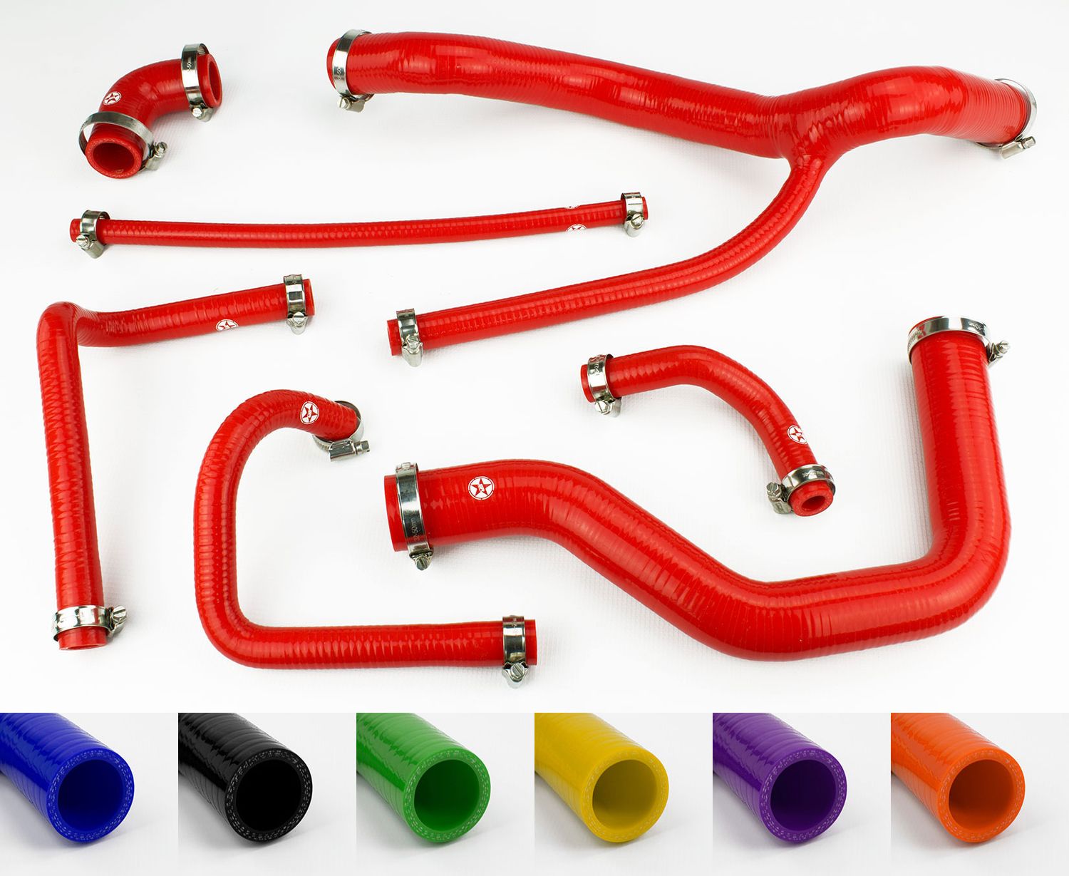Land Rover Defender 200TDI RHD &#39;91-&#39;94 Silicone Radiator Coolant Hose Kit
