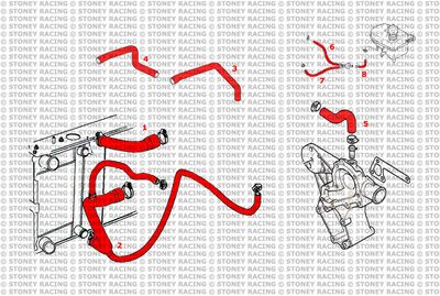 Land Rover Defender 90/110 300TDI RHD Silicone Radiator Coolant Hose Kit