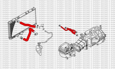 Mitsubishi FTO V6 Manual Silicone Radiator &amp; Heater Coolant Hose Kit