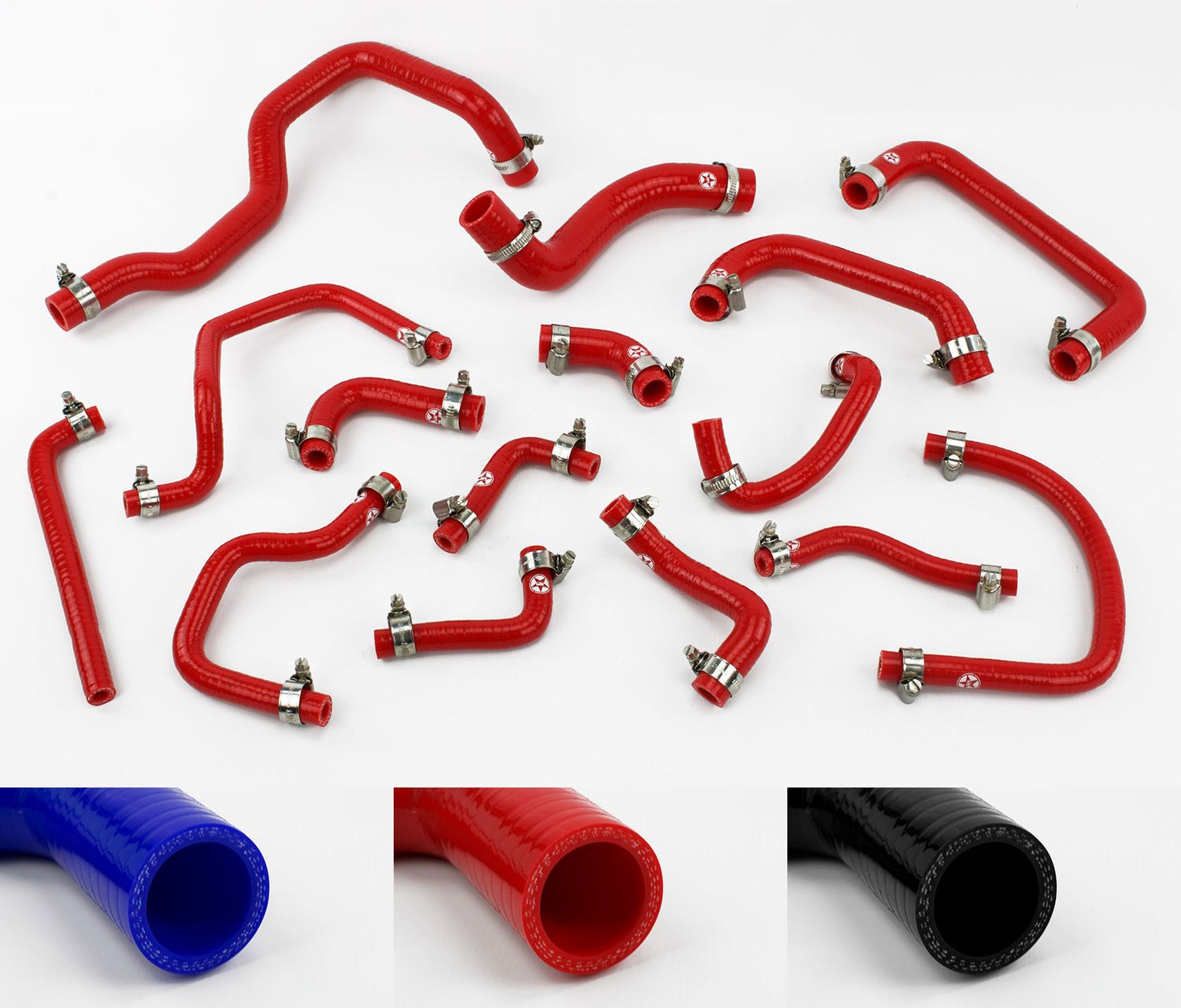 Toyota MR2 MK2 NA Rev1-2 Silicone Ancillary Coolant &amp; Breather Hose Kit