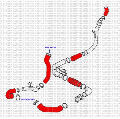 Ford Mondeo MK3 TDCi 2.0/2.2 Silicone Intercooler Turbo Hose Kit