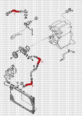 Mazda Mx5 MK1 NA 1.8 Silicone Radiator Hose Kit