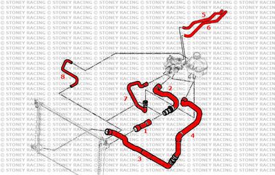 MINI One/Cooper MK2 R55/R56/R57 Silicone Radiator Coolant Hose Kit
