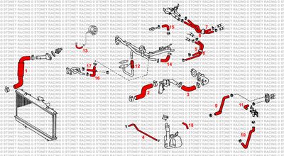Toyota Celica GT4 ST185 Silicone Radiator Coolant Hose Kit