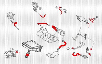 Toyota Celica GT4 ST205 Silicone Breather/Vacuum Hose Kit