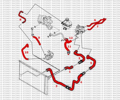 MINI One/Cooper MK2 R55/R56/R57 Silicone Radiator Coolant Hose Kit