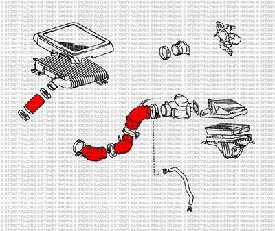 Toyota Celica GT4 ST185 Silicone Air Intake Hose Kit