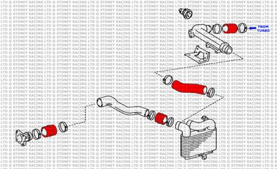 Toyota MR2 MK2 Turbo Rev3-5 Silicone Intercooler Hose Kit