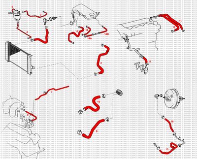 Toyota Celica ZZT 1.8 2ZZ-GE Silicone Radiator Coolant &amp; Breather Hose Kit