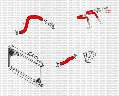 Lexus IS200 / Toyota Altezza MK1 AS200 2.0 1G-FE Silicone Radiator Hose Kit