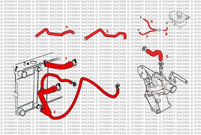 Land Rover Defender 90/110 300TDI LHD Silicone Radiator Coolant Hose Kit