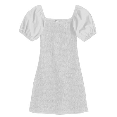 Vestido con mangas abullonadas