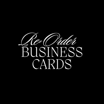 Re-Order: Traditional Business Cards