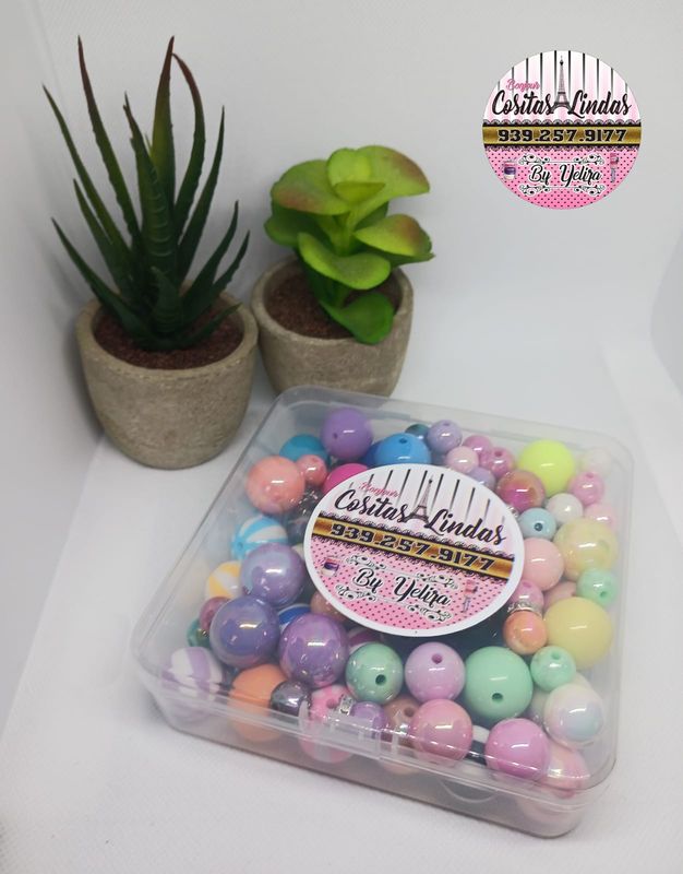 Caja Surtida de Beads Diferentes Tamaños