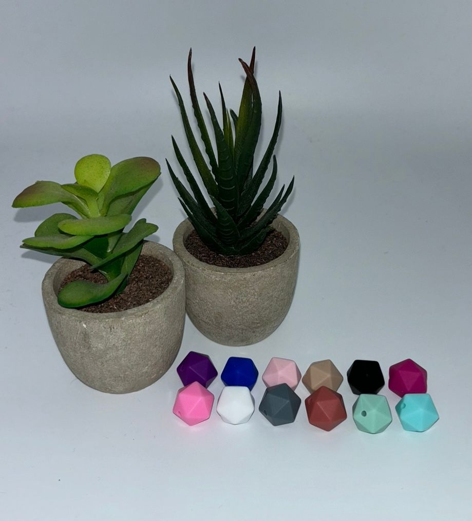 Silicone Beads Hexágono Tamaño 16.5mm