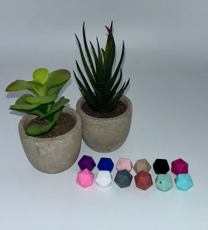 Silicone Beads Hexágono Tamaño 16.5mm