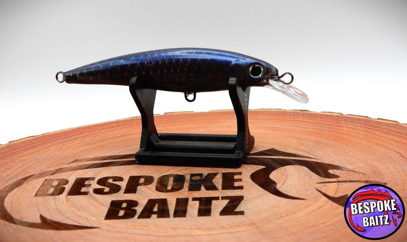 4.5&quot; Blue metallic Holographic Jerk Bait