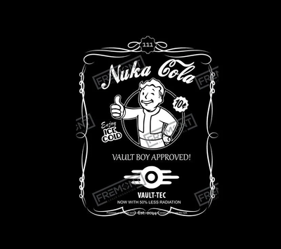 ​Nuka Cola Whiskey flask template, .svg and lightburn ready files.