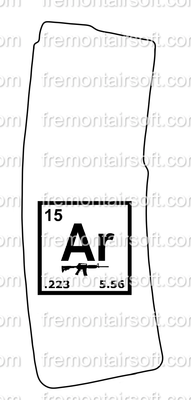 ​Periodic Table Pmag AR-15 magazine files. SVG format Magazine template. Files come in both normal format and inverted format.