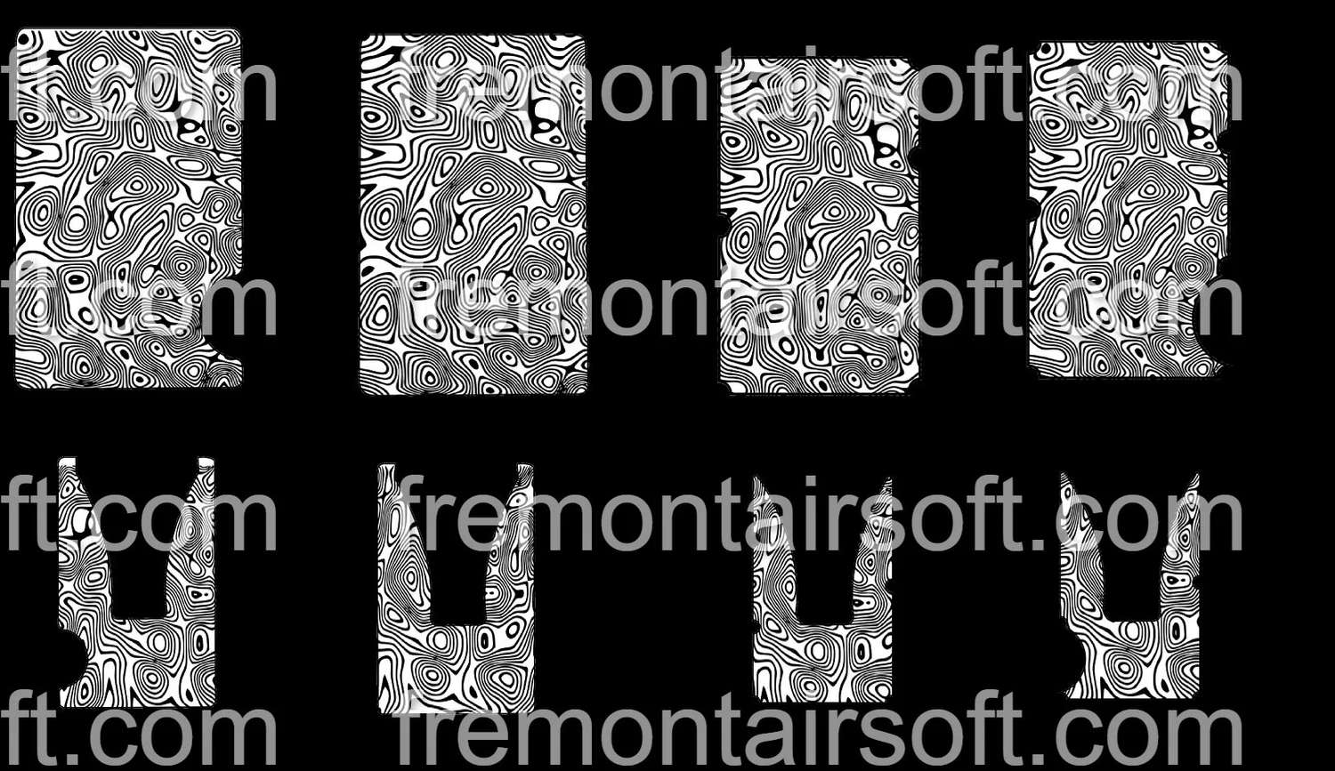 Damascus RFID Metal Wallet fiber laser template. SVG file for laser engraving. Download in .rar or .zip format.