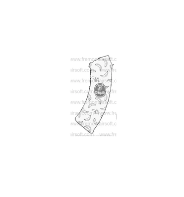 ​Banana AK and AR Pmag Magazine Template .svg and .png for fiber laser engraver. Normal and inverted image.