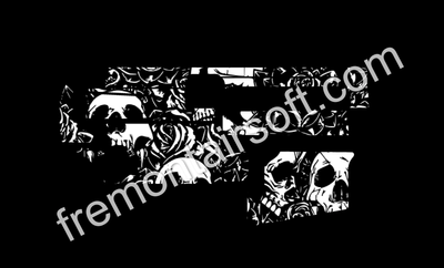 AR lower Skull template and Pmag Skull template. SVG file for laser engraving. AR-15 template.
