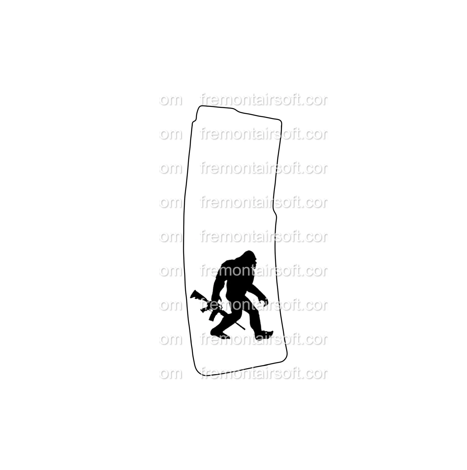 Bigfoot Sasquatch funny Magazine Template .svg for fiber laser engraver. In .svg and .png format.