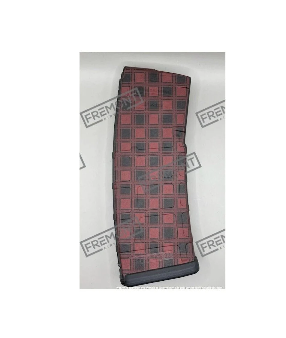 Flannel Pmag fiber laser template. Lightburn-ready files. Open and engrave. 3 patterns. Flannel Pmag Fiber Laser Engraving Template for AR-15 30rnd Magazine