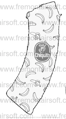 ​Banana AK and AR Pmag Magazine Template .svg and .png for fiber laser engraver. Normal and inverted image.