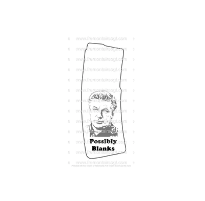 Updated Alec Baldwin Possibly Blanks AR-15 magazine digital fiber laser template. SVG includes normal image and inverted image.