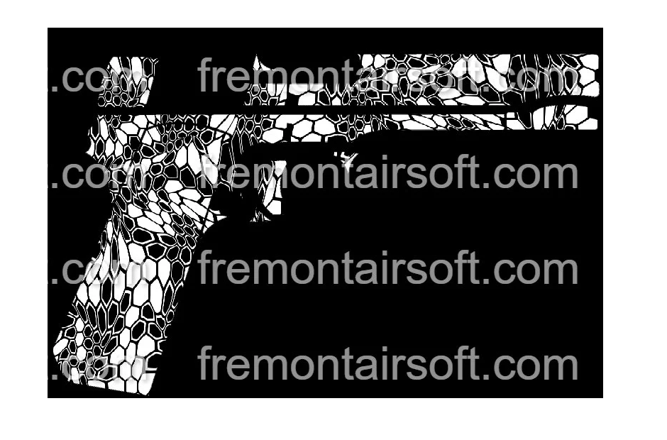 1911 Kryptek template . SVG files for laser engraving. 1911 template.