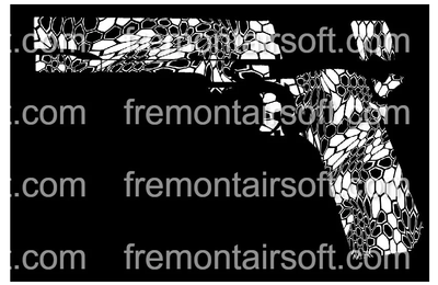 1911 Kryptek template . SVG files for laser engraving. 1911 template.