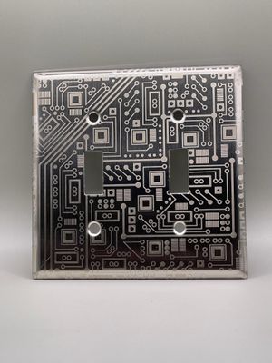 Laser-Engraved Circuit Switch Cover – Dual Metal Plate