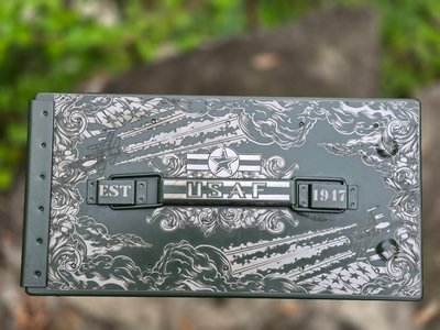 Laser-Engraved Air Force .50 Cal Ammo Can – Military Green Edition