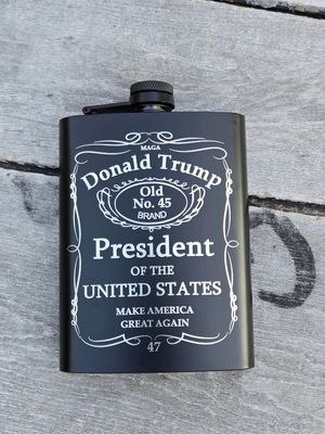 President Trump 8oz Flask – Laser Engraved Edition