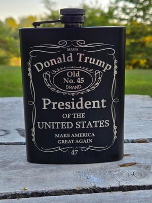President Trump 8oz Flask – Laser Engraved Edition