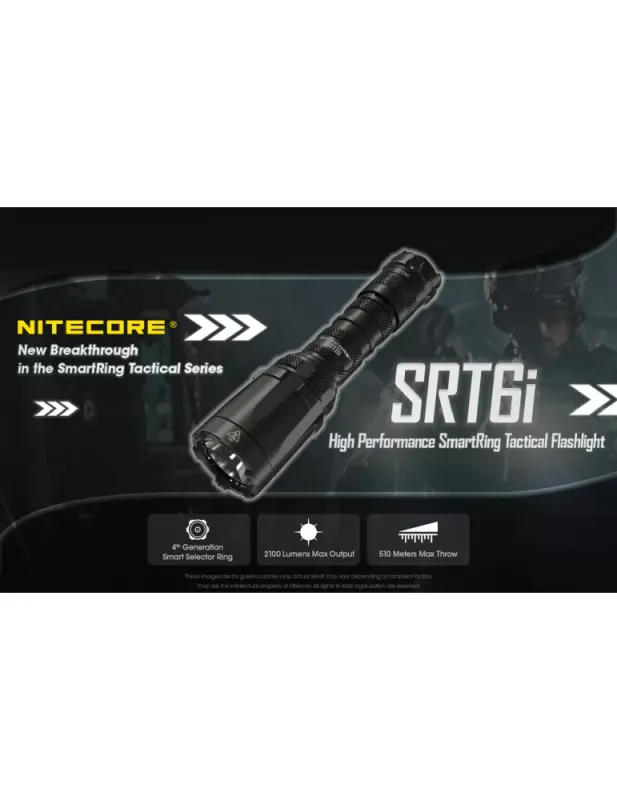 Nitecore SRT6i dimbare zaklamp 2100LM groot bereik