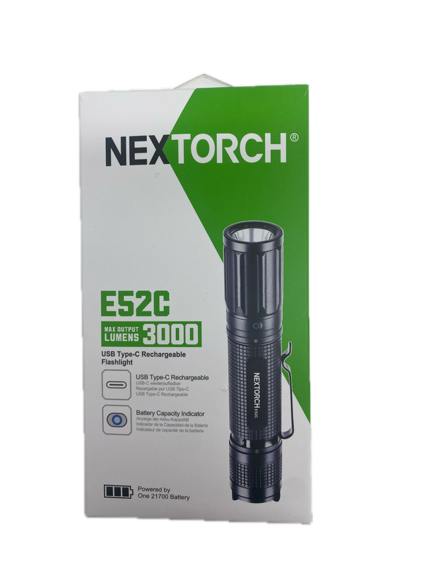 NEXTORCH flashlight E52C 3000lumens
