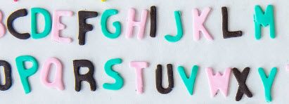 fondant letters and numbers