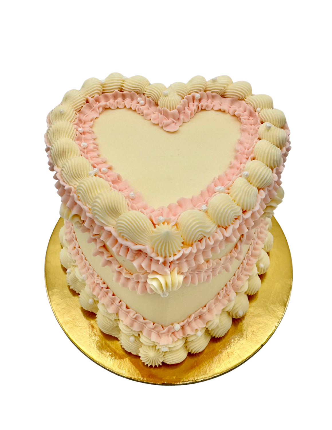 vintage heart cake