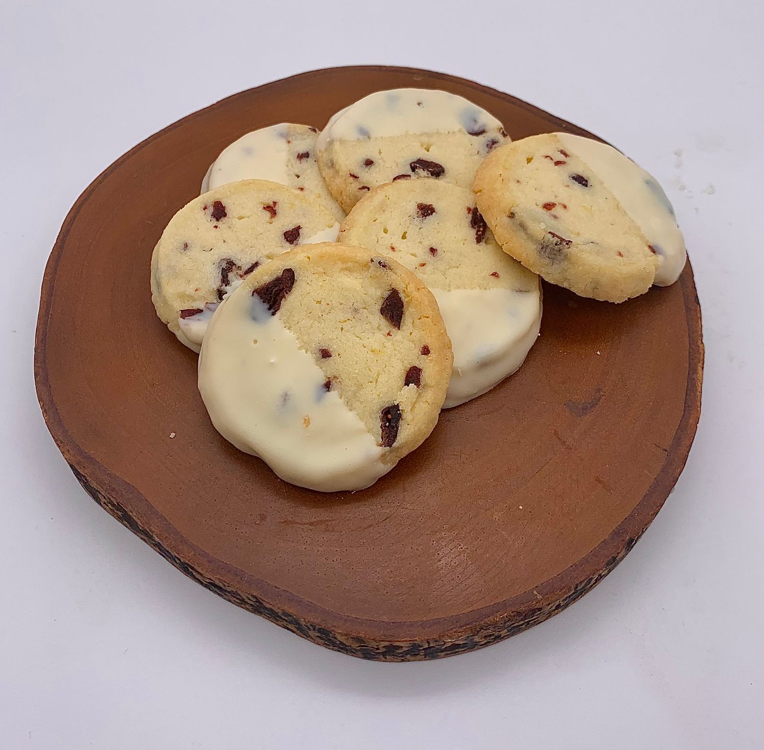 white chocolate cranberry shortbread