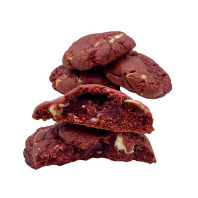 red velvet chocolate chip cookies