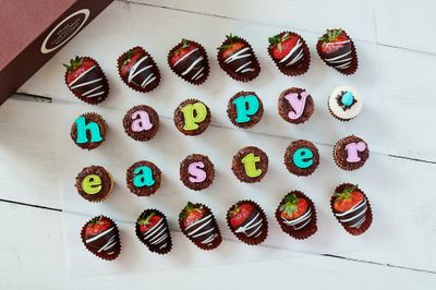 the happy easter minis and strawberries