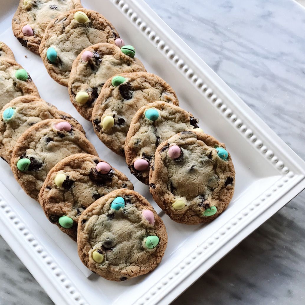 mini egg chocolate chip cookies
