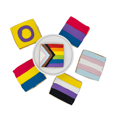 Pride Flag Sugar Cookies