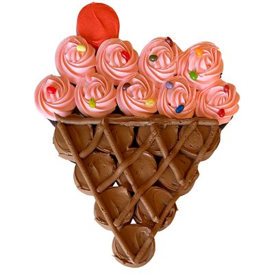 ice cream cone cupcake cake