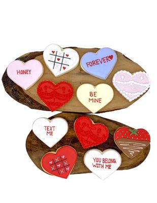 heart shaped sugar cookies