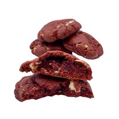 red velvet chocolate chip cookies