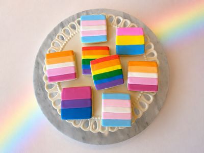 Pride Flag Sugar Cookies