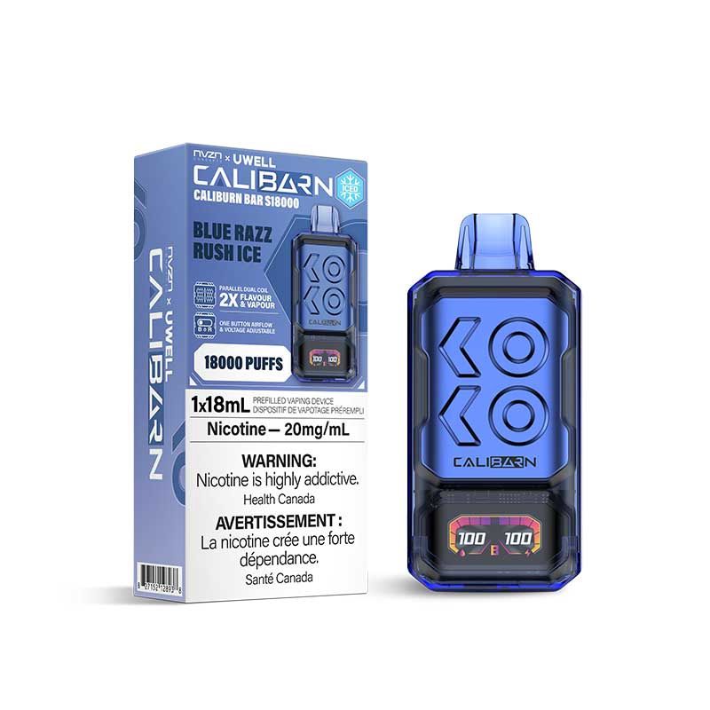 NVZN Caliburn Bar 18K Disposable - Blue Razz Rush ice 20MG